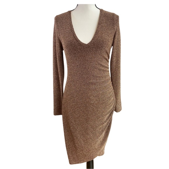 FIFTEEN TWENTY LONG SLEEVE SIDE SHIRRED DRESS  Sz S - Picture 3 of 4